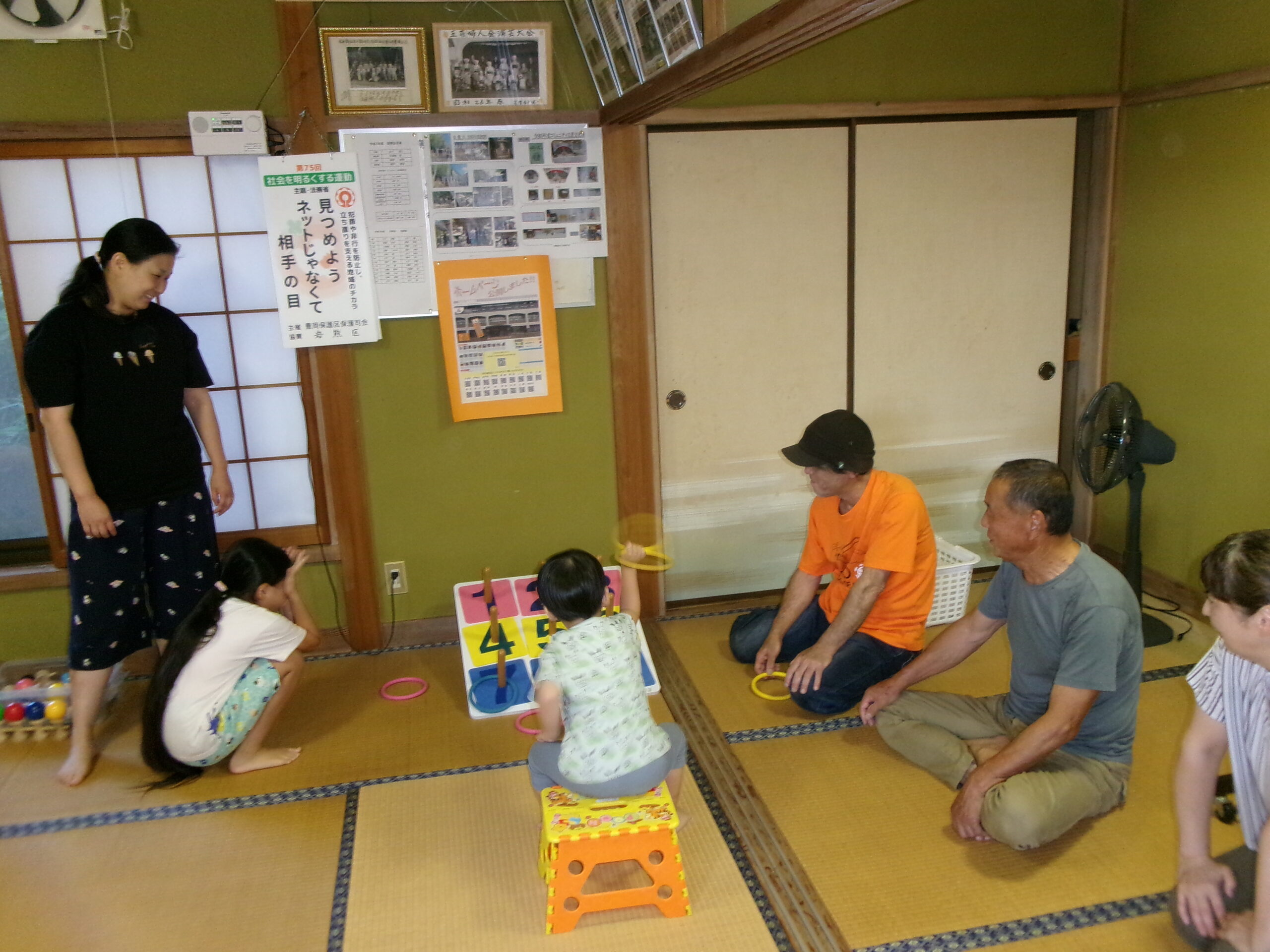 【岩熊区】　　8月2日　岩熊区,ニュースポーツを活用した健康づくりを行いました！！