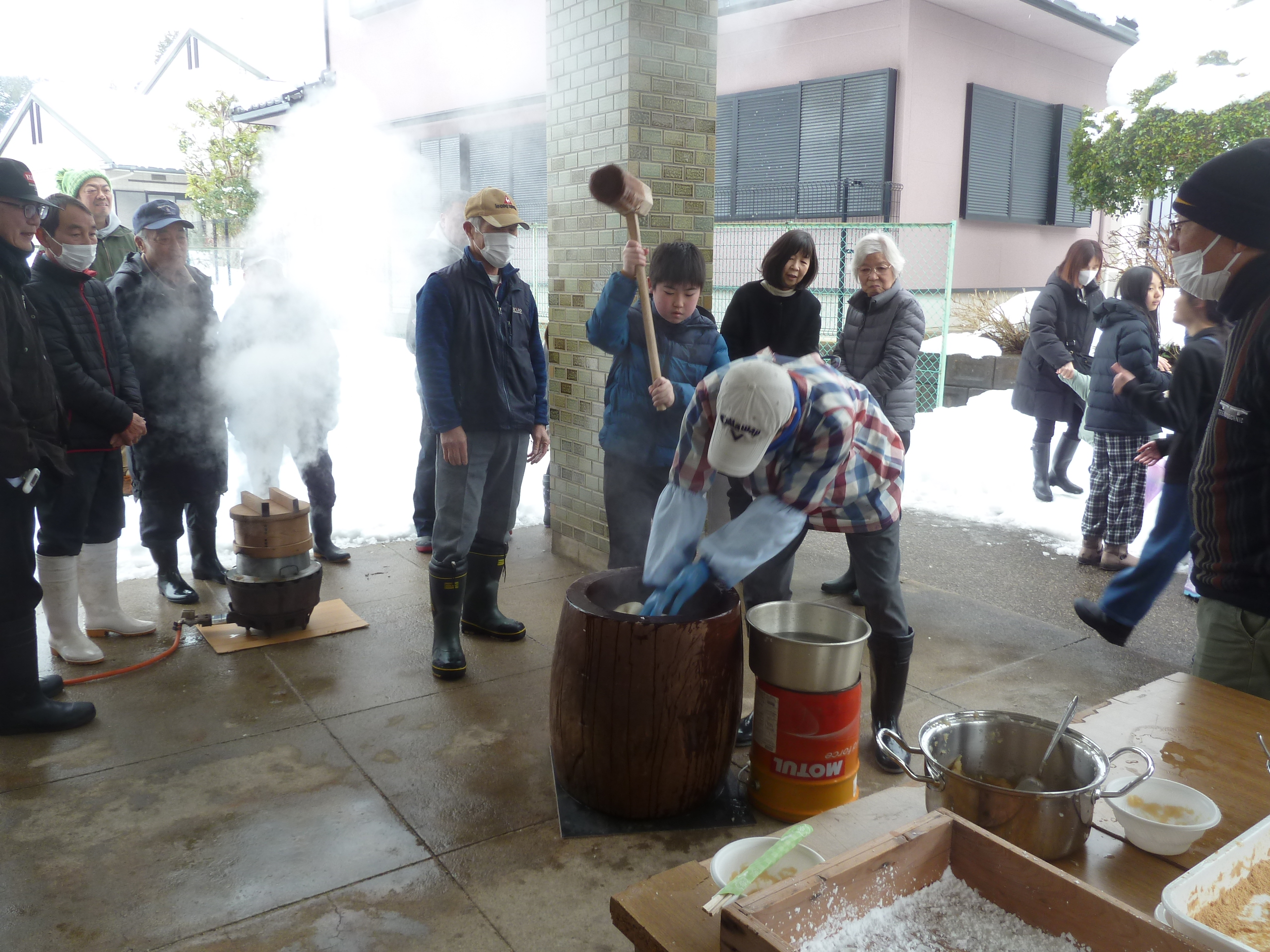 【中陰区】節分餅つき大会を開催！